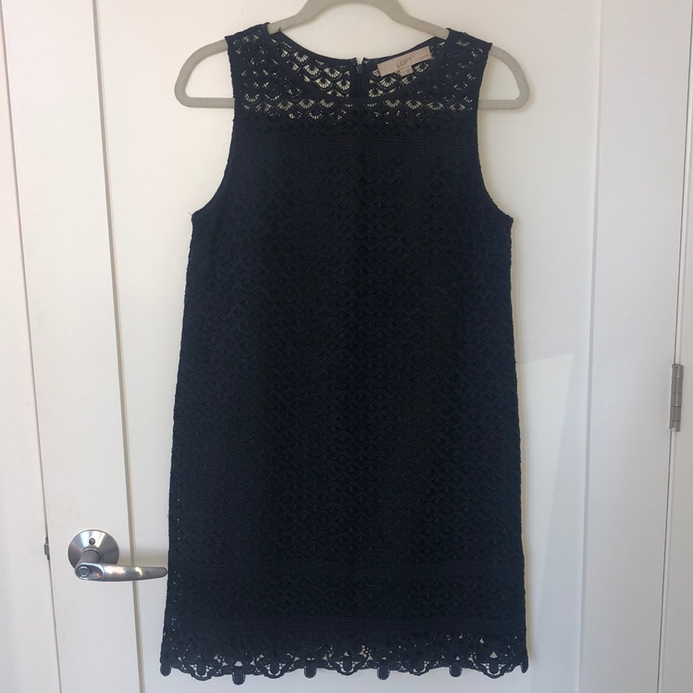 Loft dress- navy blue